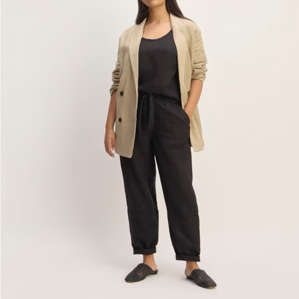 EVERLANE The Linen Pull-On Barrel Pant